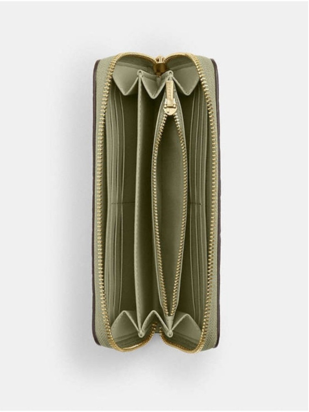 COACH Long Zip Around Wallet in Pistachio Signature Leather CEW21 – NWT - Picture 3 of 8